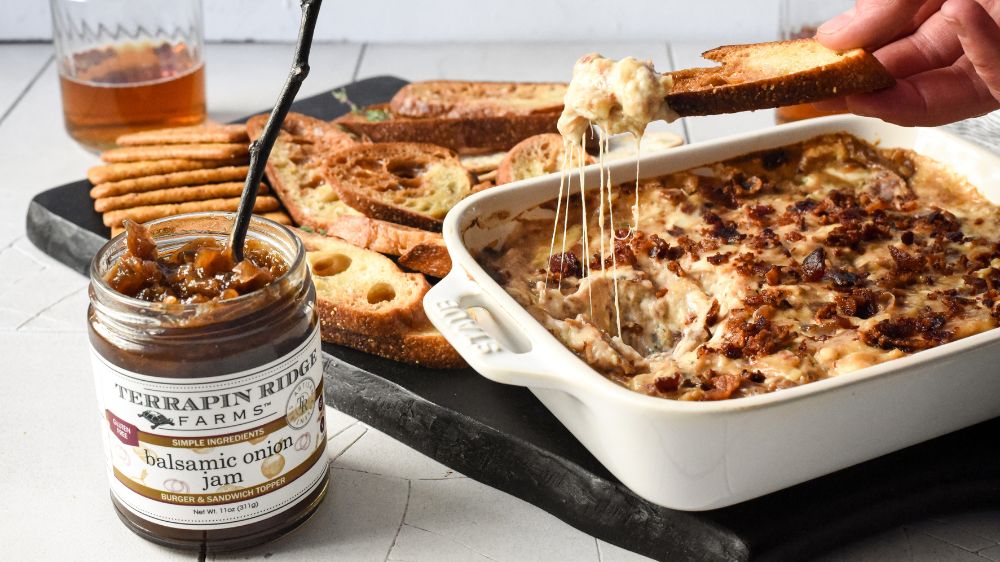 French Onion Soup Dip with Terrapin Ridge Farms Balsamic Onion Jam French Onion Soup Dip with Terrapin Ridge Farms Balsamic Onion Jam